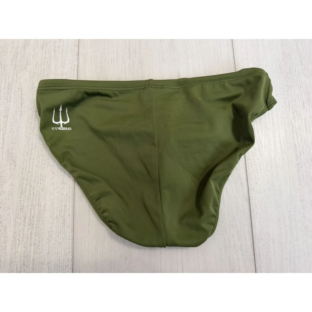 US MERMAN Men's Swim Brief Bikini Size 30 Green